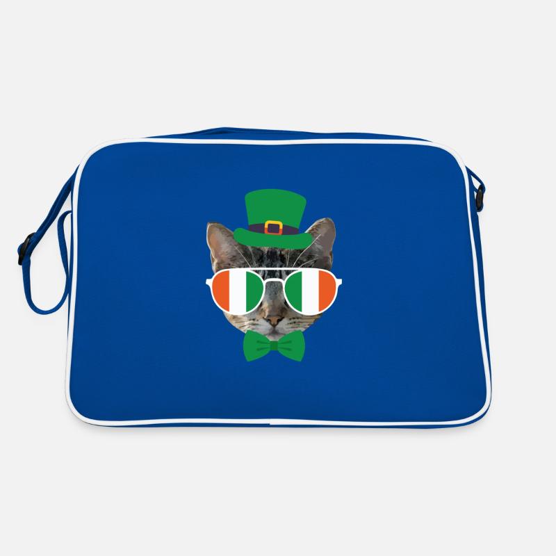 St Patrick's Day Cat Kitten Retro Bag