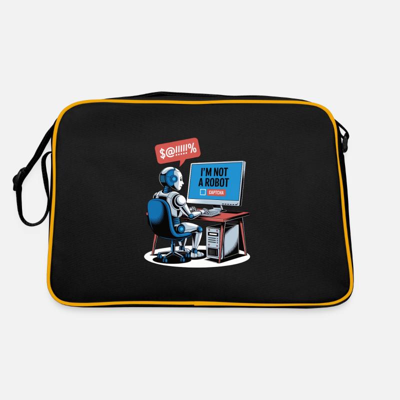 Captcha Humor: I'm Not a Robot Retro Bag