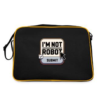 Captcha Je ne suis pas robot - Sac Retro - noir/or - Dos