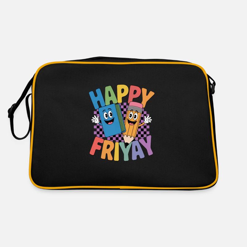 Sentiment de week-end heureux vendredi Sac Retro