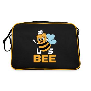 USBEE Bee avec clé USB - Sac Retro - noir/or - Dos