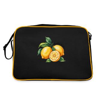 Sunshine & Citrus Lemon Summer Holiday - Retro Bag - black/gold - Back