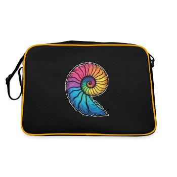 Colorful Ammonites Fossils Prehistoric Times - Retro Bag - black/gold - Back