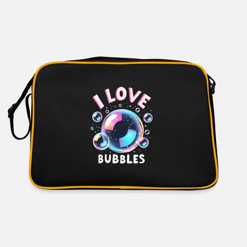 I Love Bubbles Soap Bubbles Kids Retro Bag