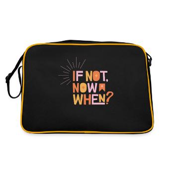 Si ce n’est pas maintenant, quand? - Sac Retro - noir/or - Dos