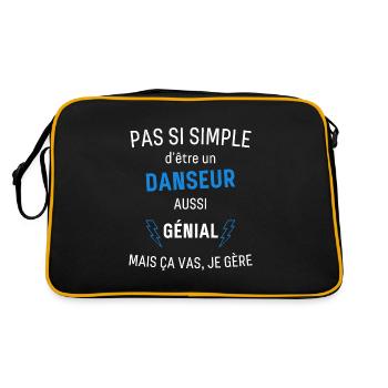 Fantastische Tänzerin - Retro Tasche - Schwarz/Gold - Hinten