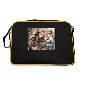 Manga Mécano Girl - Sac Retro - noir/or - Dos