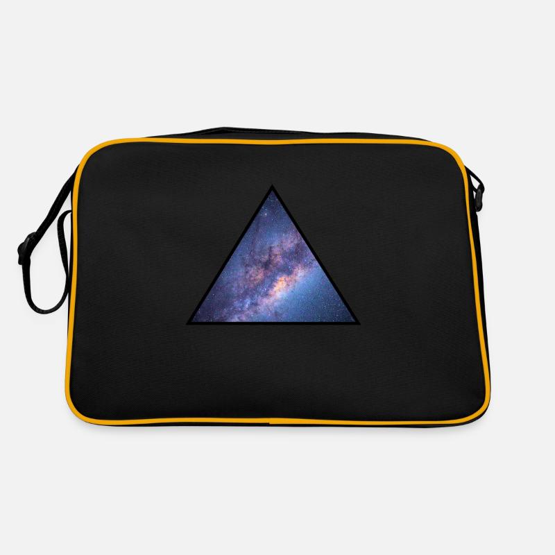 Milchstraße, Astronomie - Retro Tasche - Schwarz/Gold