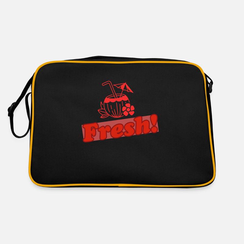 Fresh! - Retro Tasche - Schwarz/Gold