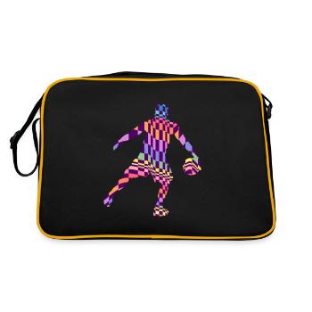 basketball basketball pattern basketball game - Retro Bag - black/gold - Back