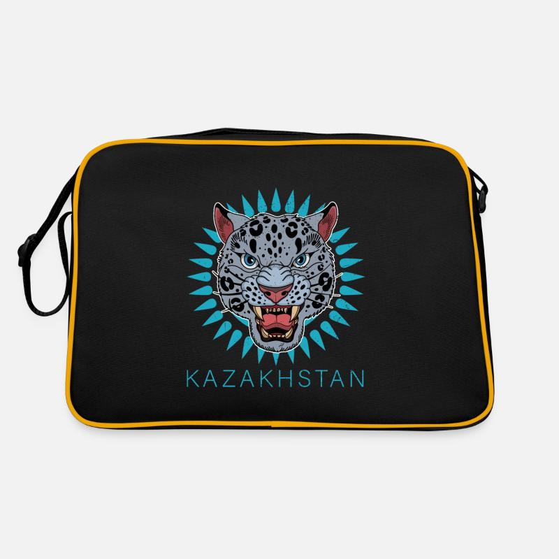 Kasachstan Herkunft Kasach Schneeleopard Retro Tasche