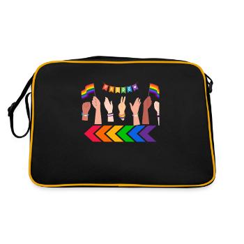 Pride Finger - Retro Bag - black/gold - Back