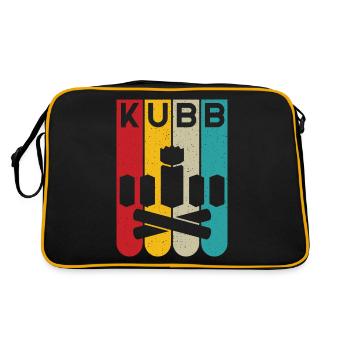 Kubb retro lines kubb yard game player - Retro Bag - black/gold - Back