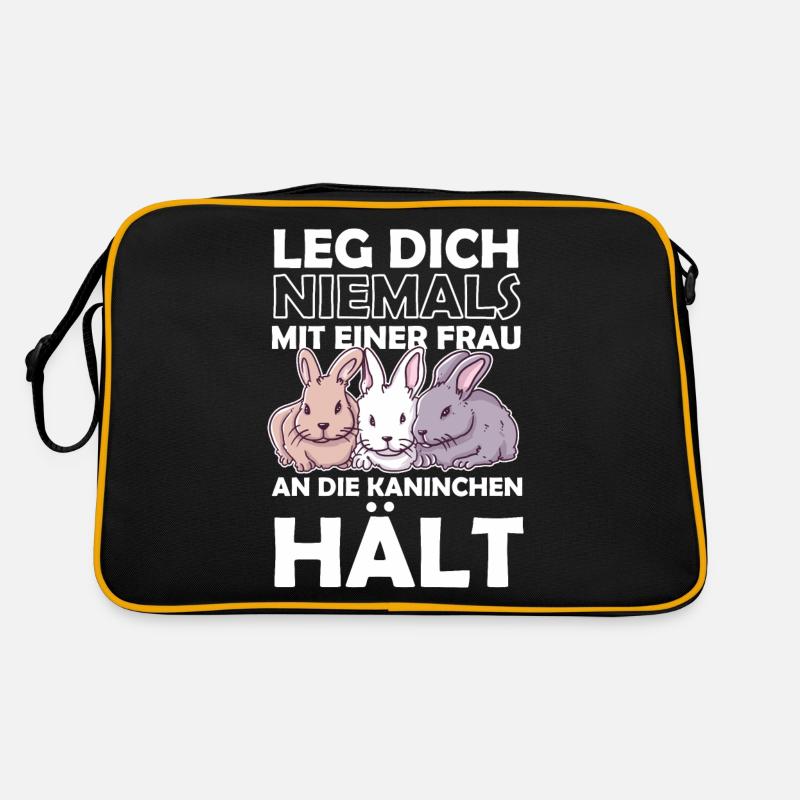 Funny rabbit saying gift for the rabbits - Retro Bag - black/gold