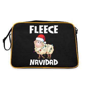 Fleece Navidad Christmas Gift Spanish - Retro Bag - black/gold - Back