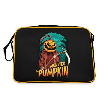 Halloween Citrouille Horreur - Sac Retro - noir/or - Dos