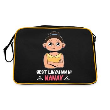 Fil-Am Nanay Design pour les fiers Pinoys - Sac Retro - noir/or - Dos