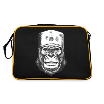 Gorilla - Retro Tasche - Schwarz/Gold - Hinten