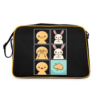 Conception de de lapin pour les propriétaires d’animaux de compagnie de lapin - Sac Retro - noir/or - Dos