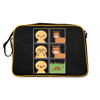 Conception du fumier de cheval pour les propriétaires de chevaux - Sac Retro - noir/or - Dos