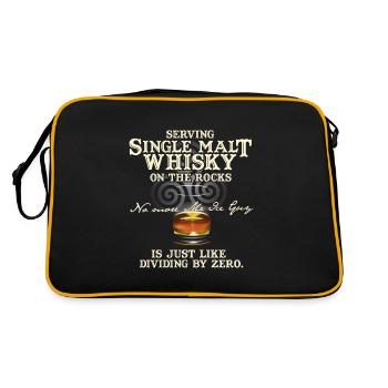 Single Malt Whisky On The Rocks - Retro Tasche - Schwarz/Gold - Hinten