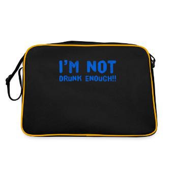 I am NOT drunk enough. PARTY T-Shirt. Funny & new! - Retro Tasche - Schwarz/Gold - Hinten