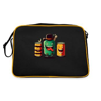 Canettes de bière amusantes - Motif alcool - Sac Retro - noir/or - Dos