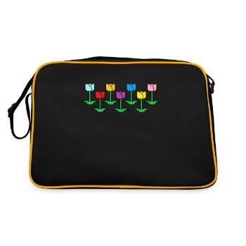 Flower meadow - Retro Bag - black/gold - Back