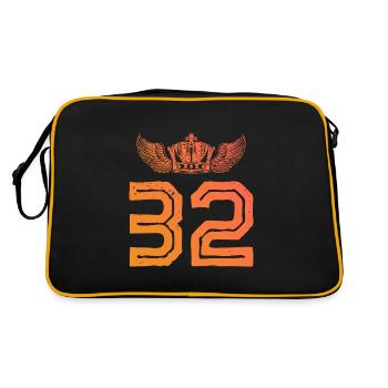 32 Number crown - Retro Bag - black/gold - Back