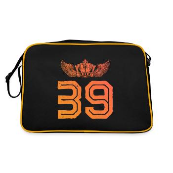 39 Number crown - Retro Bag - black/gold - Back