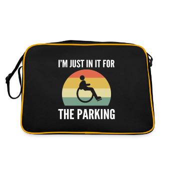 Rollstuhl - Retro Tasche - Schwarz/Gold - Hinten