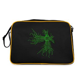 Cpu computer nerd computer scientist programmer " - Retro Bag - black/gold - Back