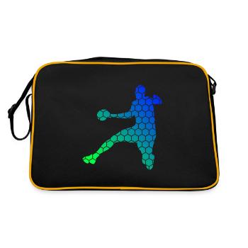 Men's Handball Handball Players Handball Games - Retro Bag - black/gold - Back
