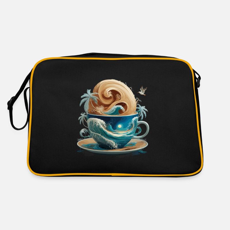 Tropical Beach Waves Kaffeetasse für eine Retro Tasche