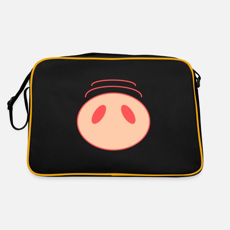 SCHWEIN. HUMOR - Retro Tasche - Schwarz/Gold