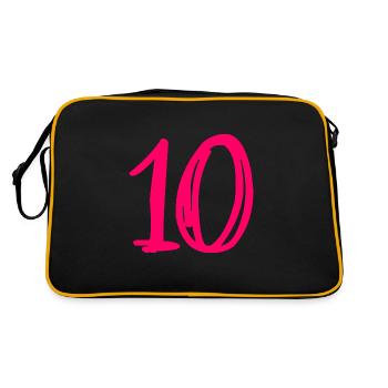 10 YEARS. 10TH ANNIVERSARY. BIRTHDAY 10 YEARS.10 - Retro Bag - black/gold - Back