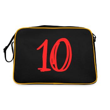 10 YEARS. 10TH ANNIVERSARY. BIRTHDAY 10 YEARS.10 - Retro Bag - black/gold - Back