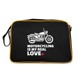 I love motorcycling - Retro Bag - black/gold - Back