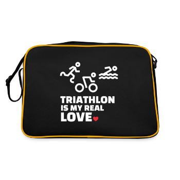 J’adore le triathlon - Sac Retro - noir/or - Dos