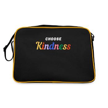 Choose Kindness-Pride - Retro Tasche - Schwarz/Gold - Hinten