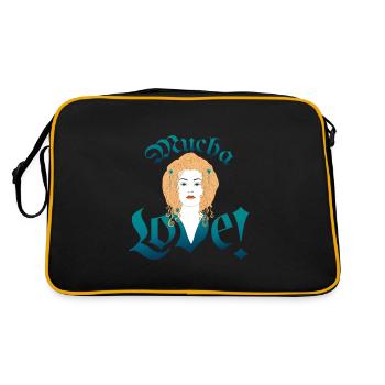 Mucha LOVE - Retro Tasche - Schwarz/Gold - Hinten