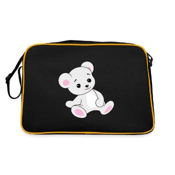 Ours de dessin animé mignon - Sac Retro - noir/or - Dos