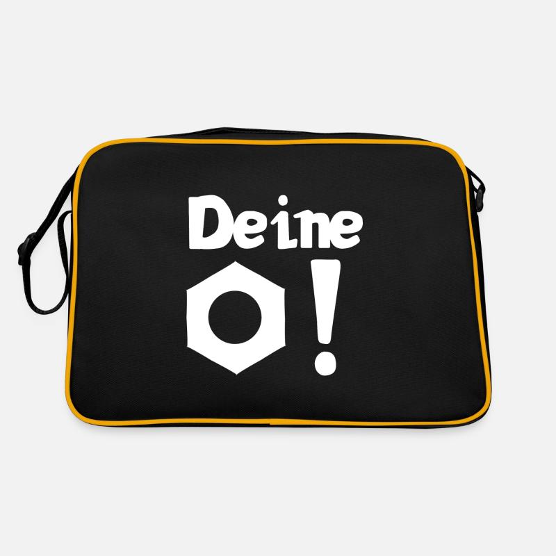 Deine Mutter! | Lustiger Spruch | Beleidigung Retro Tasche
