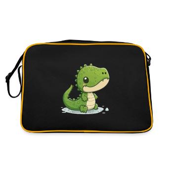 small crocodile - Retro Bag - black/gold - Back