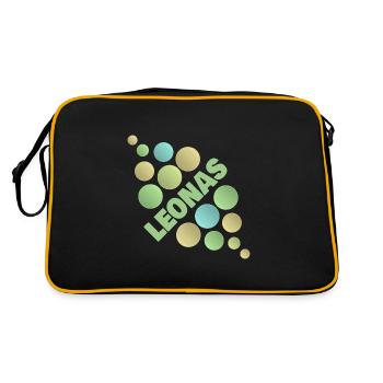Prénom Leonas - Sac Retro - noir/or - Dos