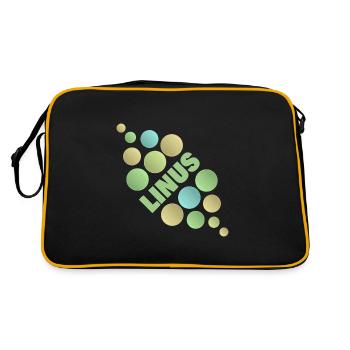 Gift idea Linus - Retro Bag - black/gold - Back