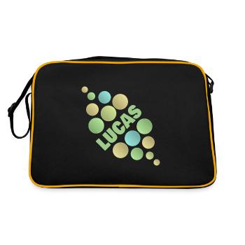 Gift for LuCas - Retro Bag - black/gold - Back