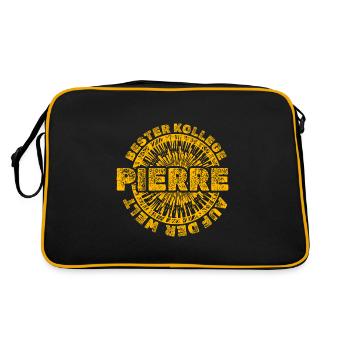 Gift for Pierre - Retro Bag - black/gold - Back