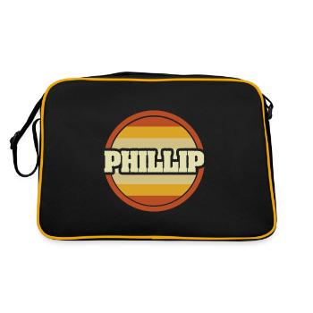 Prénom Phillip - Sac Retro - noir/or - Dos