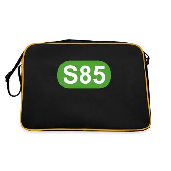 S-Bahn Berlin S85 - Retro Tasche - Schwarz/Gold - Hinten
